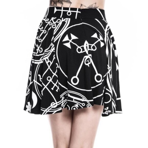 KILLSTAR Sigil witchy occult skater skirt - Picture 4 of 11